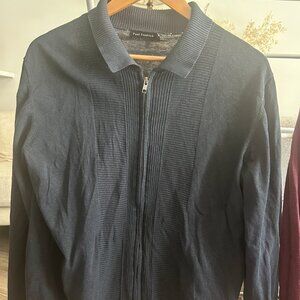 Paul Fredrick Black Jacket Cashmere, Silk, Cotton